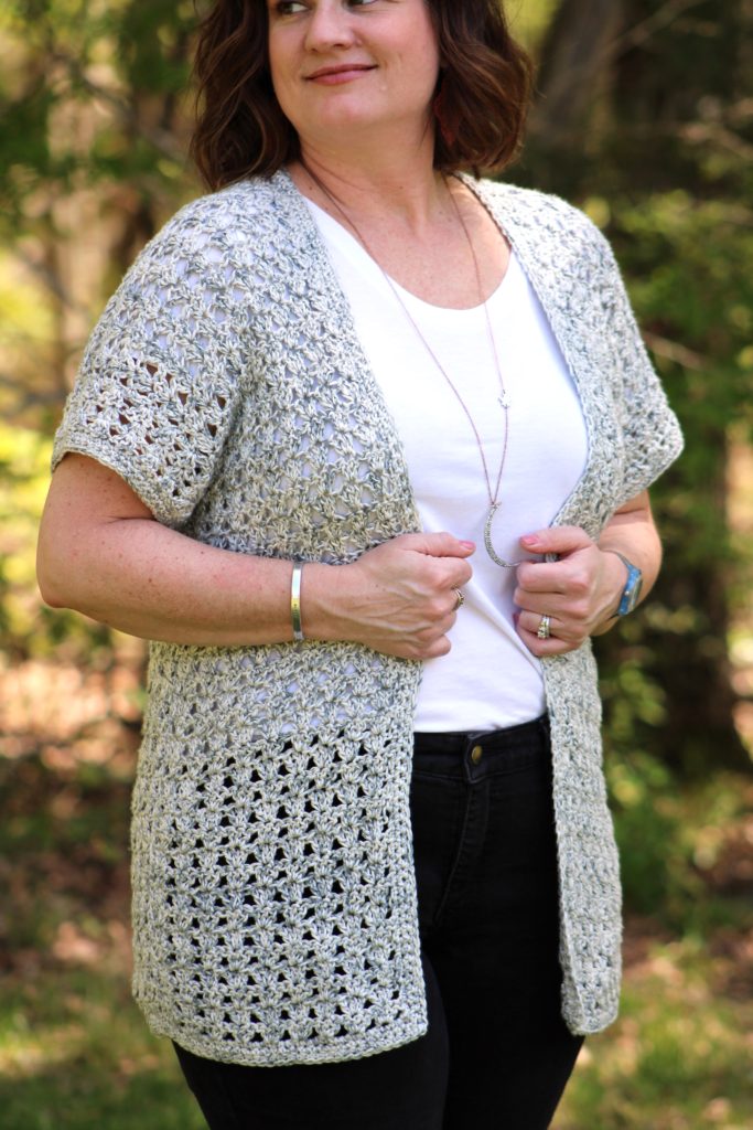 Lacy Crochet Cardigan - The Nadia Cardigan - Mason Jar Yarn Designs