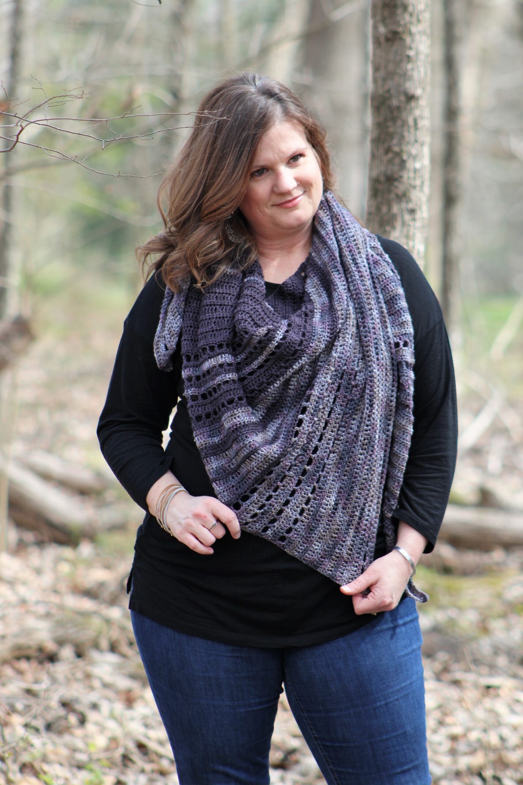 The Mood Swings Wrap - Asymmetrical Crochet Wrap - Mason Jar Yarn Designs