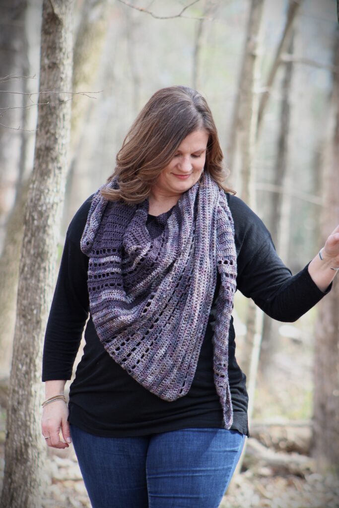 The Mood Swings Wrap - Asymmetrical Crochet Wrap - Mason Jar Yarn Designs